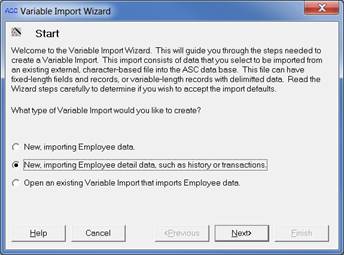 variable import wizard screenshot