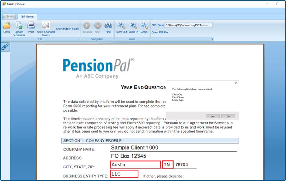 Fillable Forms