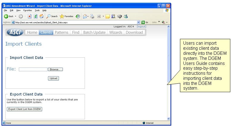 Import Existing Client