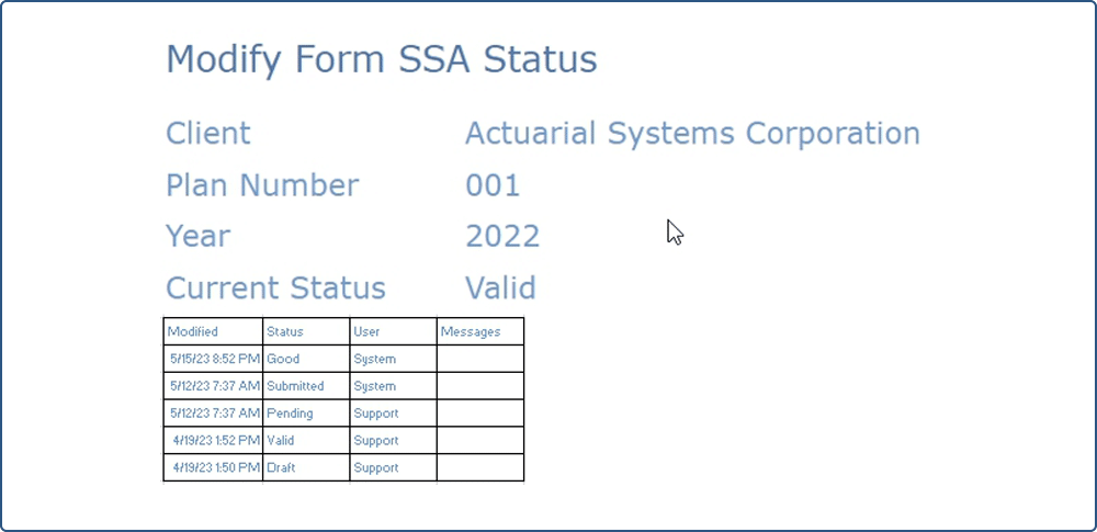 Track 8955-SSA filing screenshot